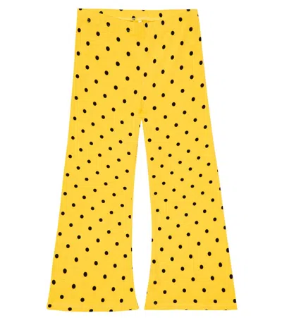 Mini Rodini Kids' Schlaghose Aus Jersey In Yellow
