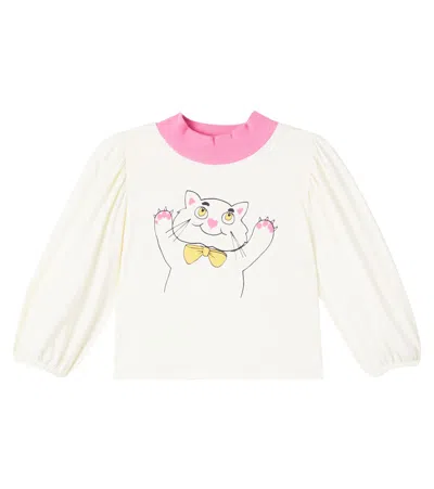 Mini Rodini Kids' Printed Cotton-blend Sweatshirt In White