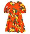 Mini Rodini Printed Cotton Dress In Multicoloured