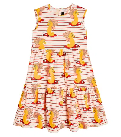 Mini Rodini Kids' Printed Cotton Dress In Red