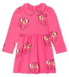 Mini Rodini Printed Cotton Jersey Dress In Pink