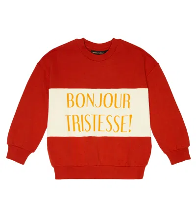 Mini Rodini Kids' Printed Cotton Jersey Sweatshirt In Red