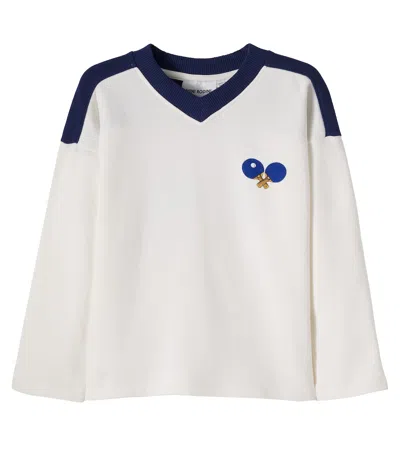 Mini Rodini Printed Cotton Jersey Sweatshirt In White