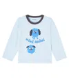 Mini Rodini Printed Cotton Jersey T-shirt In Blue