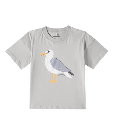 Mini Rodini Kids' Printed Cotton Jersey T-shirt In Grey