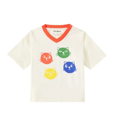 Mini Rodini Kids' Printed Cotton Jersey T-shirt In Offwhite