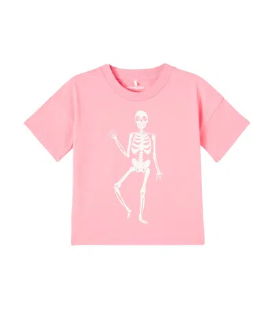 Mini Rodini Kids' Printed Cotton Jersey T-shirt In Pink