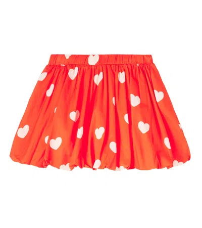 Mini Rodini Kids' Printed Cotton Skirt In Red