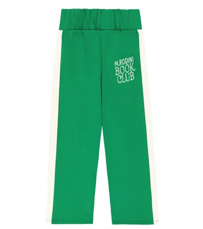Mini Rodini Kids' Printed Cotton Sweatpants In Green