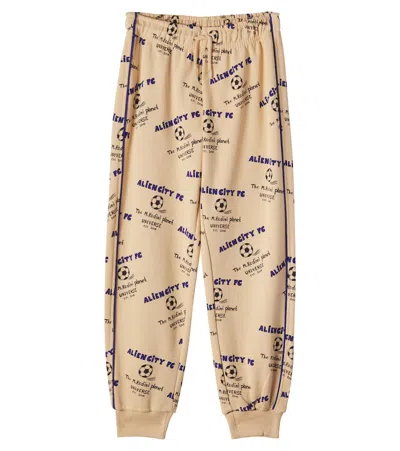Mini Rodini Kids' Printed Cotton Sweatpants In Neutral