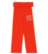 Mini Rodini Printed Cotton Sweatpants In Red