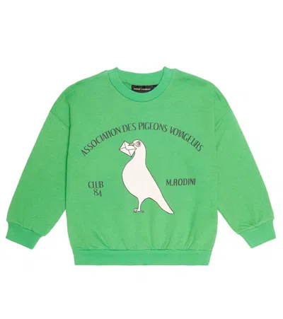 Mini Rodini Kids' Printed Cotton Sweatshirt In Green
