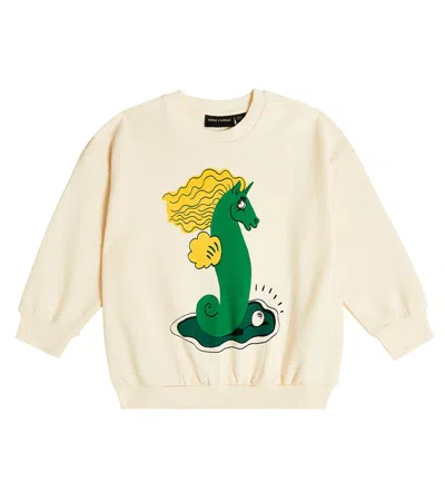 Mini Rodini Kids' Printed Cotton Sweatshirt In Offwhite