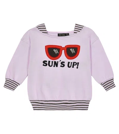 Mini Rodini Kids' Printed Cotton Sweatshirt In Purple