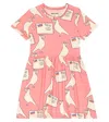 Mini Rodini Printed Dress In Pink