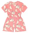 Mini Rodini Printed Playsuit In Pink