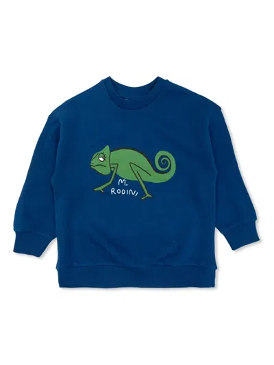 Mini Rodini Babies' Printed Sweatshirt In Blue