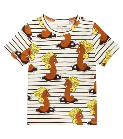 Mini Rodini Kids' Printed T-shirt In Brown