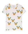 Mini Rodini Ivory T-shirt For Kids With Medals In White