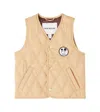 Mini Rodini Quilted Puffer Vest In Neutral
