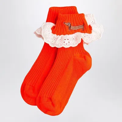 Mini Rodini Red Cotton Socks