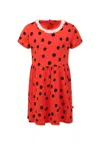 Mini Rodini Polka Dot Dress In Red