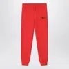 Mini Rodini Red Organic Cotton Jogging Trousers In Red
