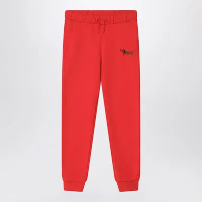 Mini Rodini Kids' Red Organic Cotton Jogging Trousers