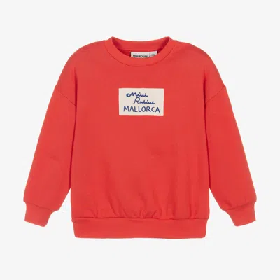 Mini Rodini Babies' Red Organic Cotton Patch Sweatshirt