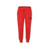 Mini Rodini Red Sweatpants For Kids With Dog In Red