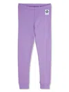 Mini Rodini Ribbed Leggings In Purple
