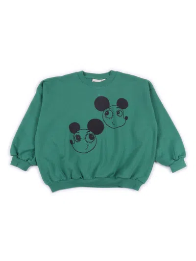 Mini Rodini Ritzratz Emb Sweatshirt In Green