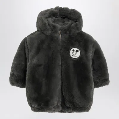 MINI RODINI RITZRATZ PATCH FAUX FUR JACKET