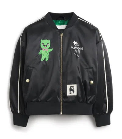 Mini Rodini Kids' Ritzratz Patch Jacket In Black