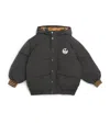Mini Rodini Ritzratz Patch Puffer Jacket In Black