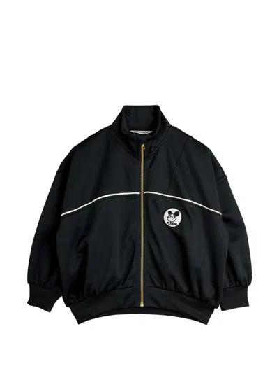 Mini Rodini Ritzratz-patch Zip-up Jacket In Black