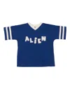 Mini Rodini Alien Application Ss Tee In Blue