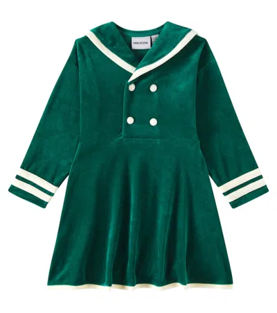 Mini Rodini Kids' Sailor Cotton Dress In Green