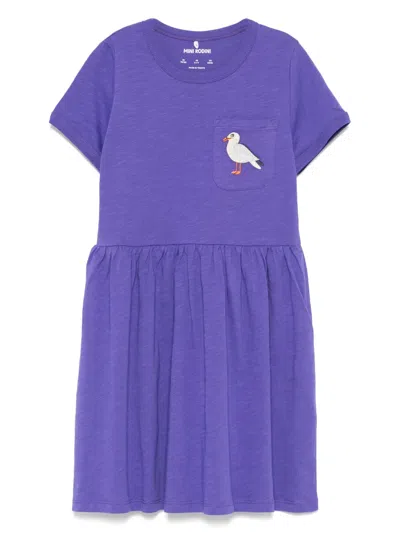 Mini Rodini Kids' Seagull Dress In Purple