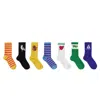 Mini Rodini Seagull Set Of 7 Pairs Of Cotton-blend Socks In Multicoloured