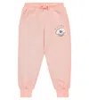 Mini Rodini Seashell Cotton Sweatpants In Pink