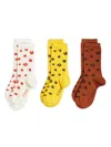 Mini Rodini Set 3 Socks "spots" In Multi