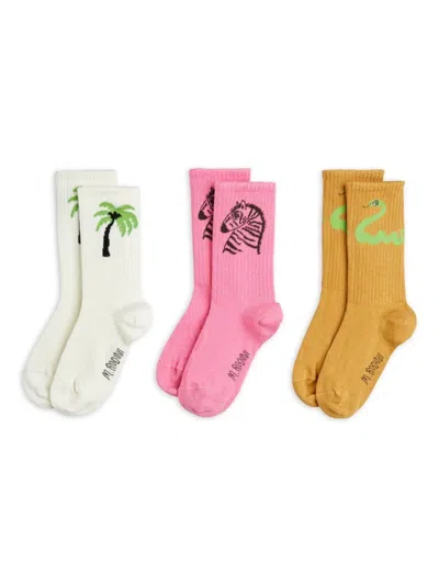 MINI RODINI MINI RODINI SET 3 "ZEBRA" SOCKS