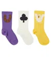 Mini Rodini Set Of 3 Cotton-blend Socks In Multi