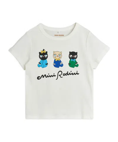 Mini Rodini Kids' Short-sleeved T-shirt In White