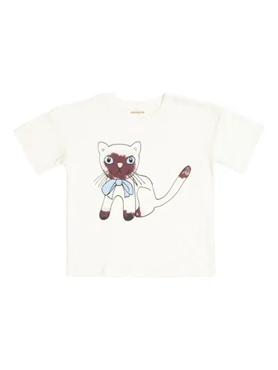 Mini Rodini Babies' Siamese T-shirt In White
