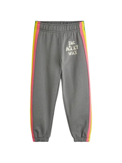 Mini Rodini Kids' Side-stripes Track Pants In Gray