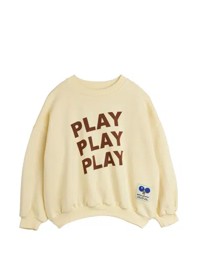 Mini Rodini Kids' Slogan-print Cotton Sweater In Neutral