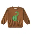 Mini Rodini Snake Cotton Sweatshirt In Brown