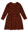 Mini Rodini Snake-print Dress In Brown